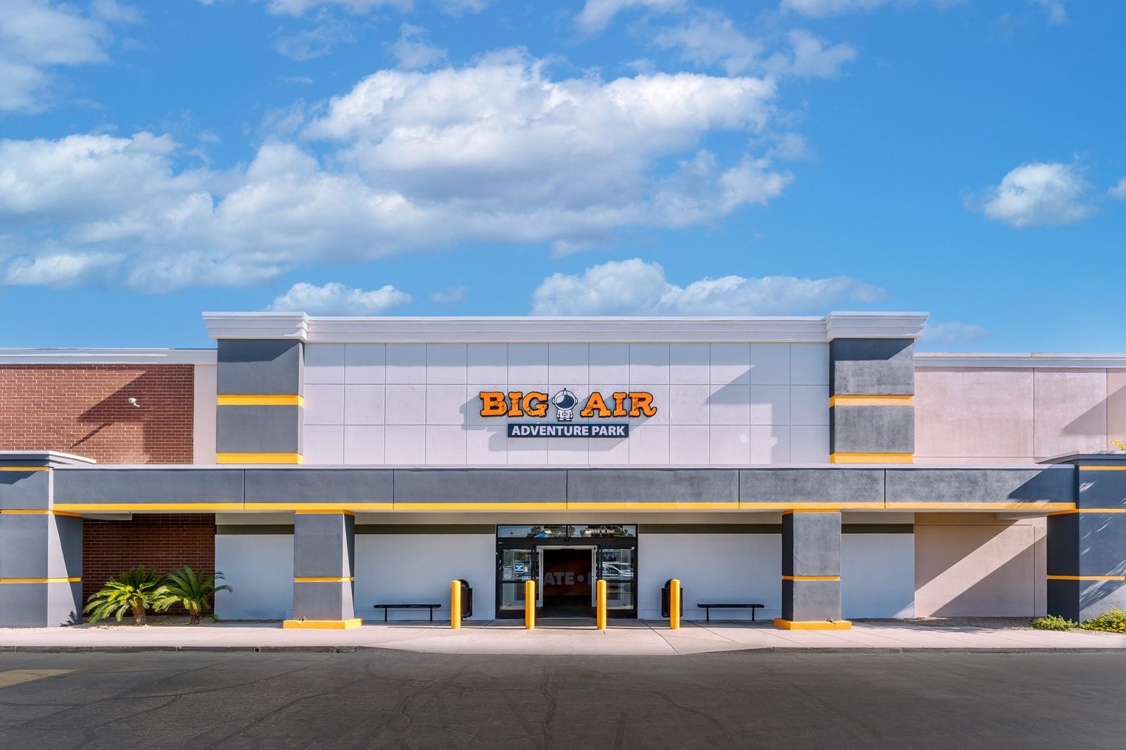 Exterior commercial photography of Big Air Adventure Park at 5665 W Bell Rd in Glendale, Arizona