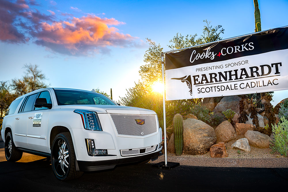 Earnhardt Scottsdale as a sponsor of Cooks and Corks
