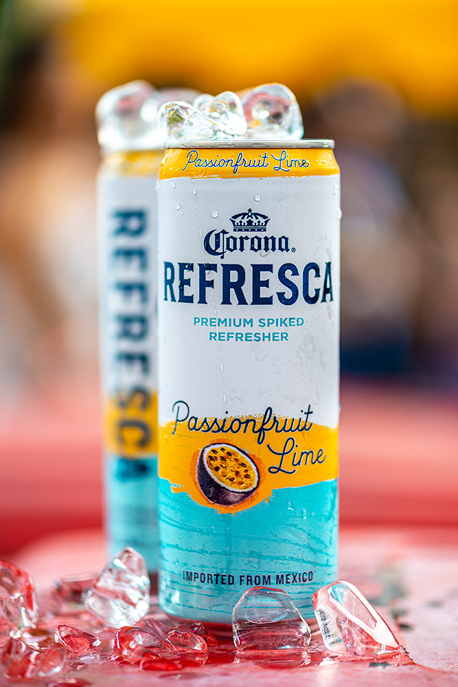 Corona Refresca beauty shot during an event shoot