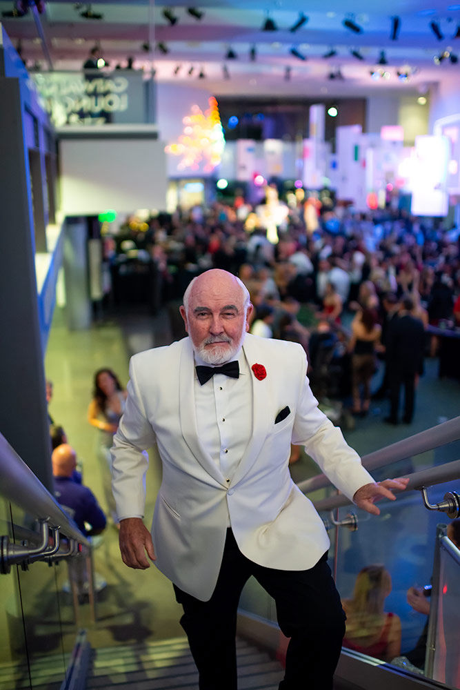 Sean Connery coming up the escalator
