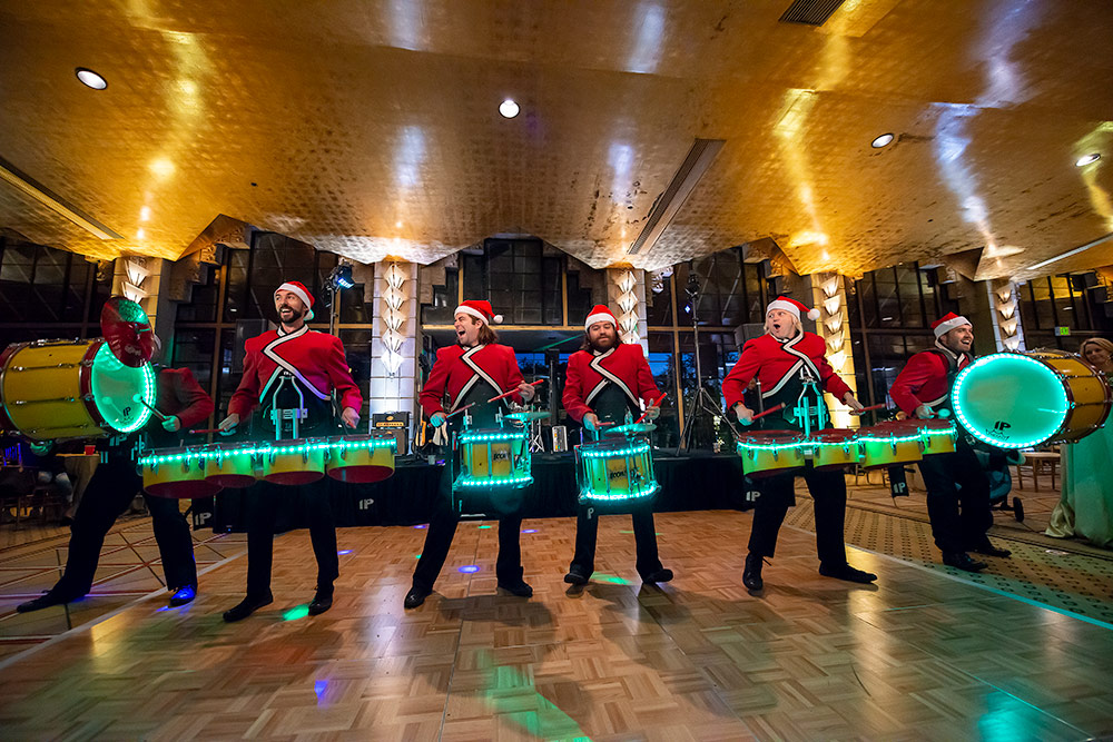 A Christmas drum line at the Arizona Biltmore event