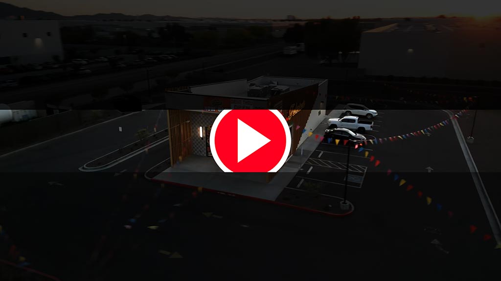 Aerial view of newly opened Federico's restaurant in Tolleson, captured by drone footage